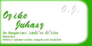 ozike juhasz business card